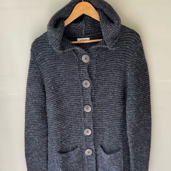 Vitrin Wool Blend Cardigan Jacket Button Front - Picture 2 of 8